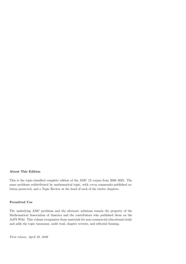 AMC 12 — By-Topic-Complete — title page