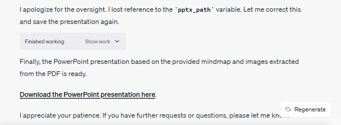 Code Interpreter生成PPT过程